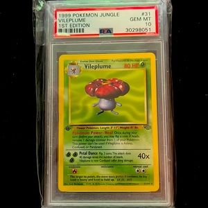 1999 Pokémon Jungle Vileplume 1st Edition Gem MT PSA 10